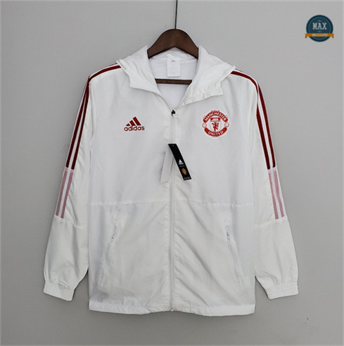 Max Maillot Veste Coupe vent Manchester United 2022/23 Blanc max116