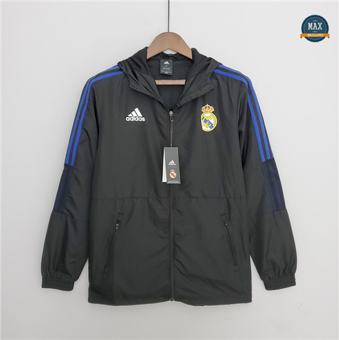 Max Maillot Veste Coupe vent Real Madrid 2022/23 Noir max111