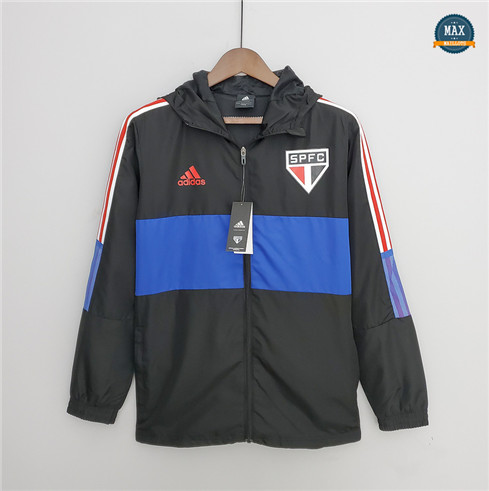 Max Maillot Veste Coupe vent Sao Paulo 2022/23 Noir/Bleu max107