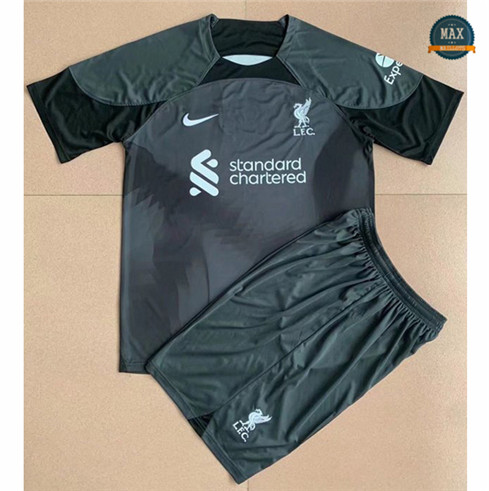 Max Maillot Liverpool Enfant Gardien de but Noir 2022/23