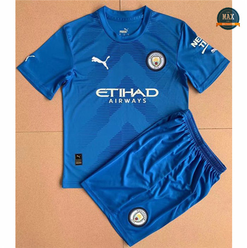 Max Maillot Manchester City Enfant Gardien de but Bleu 2022/23