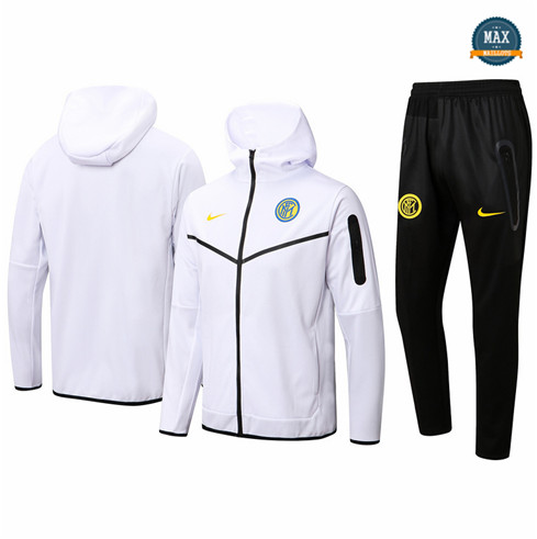 Max Maillot Veste Survetement à capuche Inter Milan 2022/23 Blanc