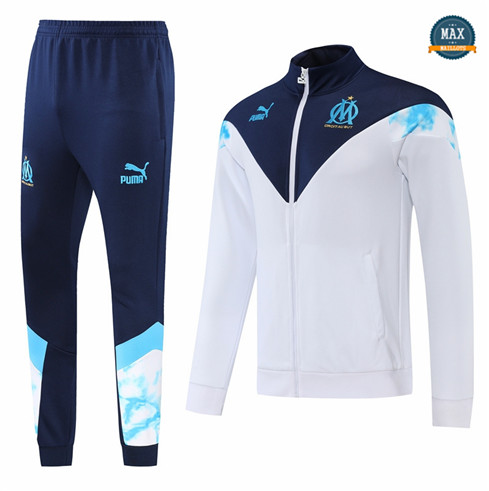 Max Maillot Veste Survetement Marseille 2022/23 Blanc