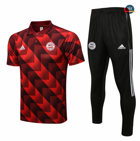 Max Maillot Polo Bayern Munich + Pantalon 2022/23 Training Rouge