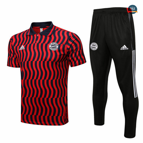 Max Maillot Polo Bayern Munich + Pantalon 2022/23 Training Rouge