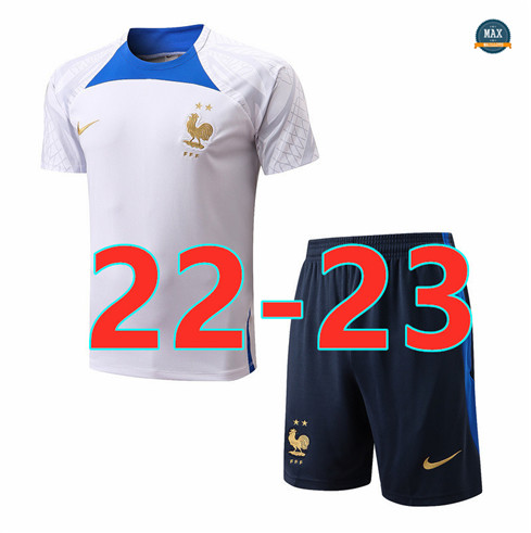 Max Maillot France + Short + Pantalon 2022/23 Training Blanc