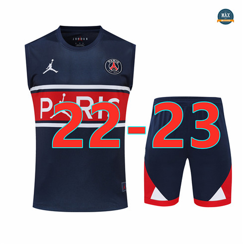 Max Maillot Paris PSG Debardeur + Pantalon 2022/23 Training Bleu
