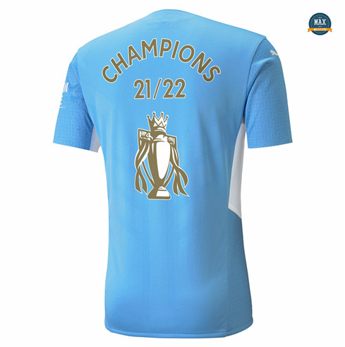 Max Maillots Manchester City Domicile Authentic 21/22 avec flocage Champions 22