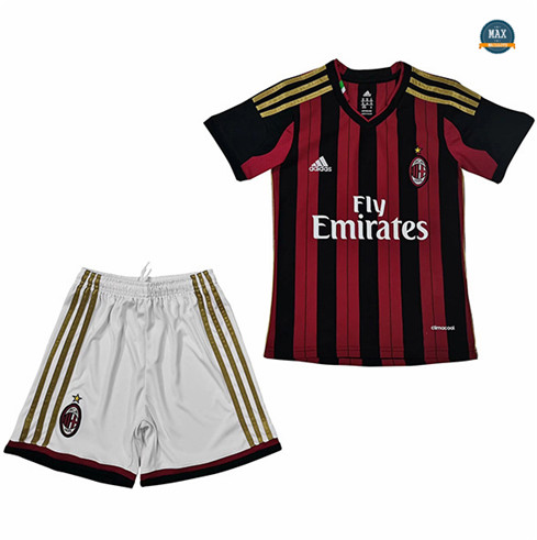 Max Maillots Retro 2013-14 AC Milan Enfant Domicile