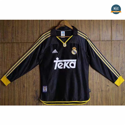 Max Maillots Retro 1998-2000 Real Madrid Exterieur Manche Longue