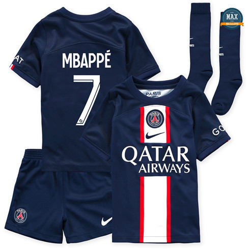 Max Maillot PSG Enfants Domicile Mbappé 7 2022/23