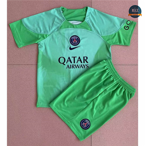 Max Maillots PSG Enfant Gardien de but Vert 2022/23