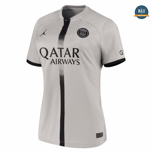 Max Maillots PSG Femme Exterieur Gris 2022/23