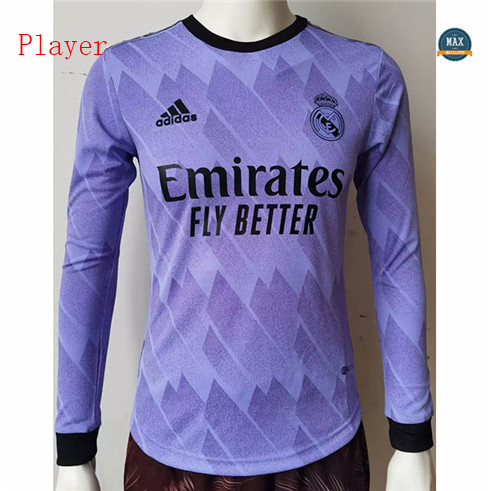 Max Maillots Player Version 2022/23 Real Madrid Exterieur Manche Longue