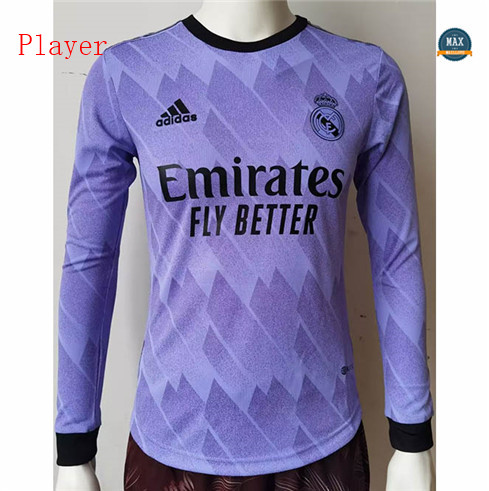 Max Maillots Player Version 2022/23 Real Madrid Exterieur Manche Longue