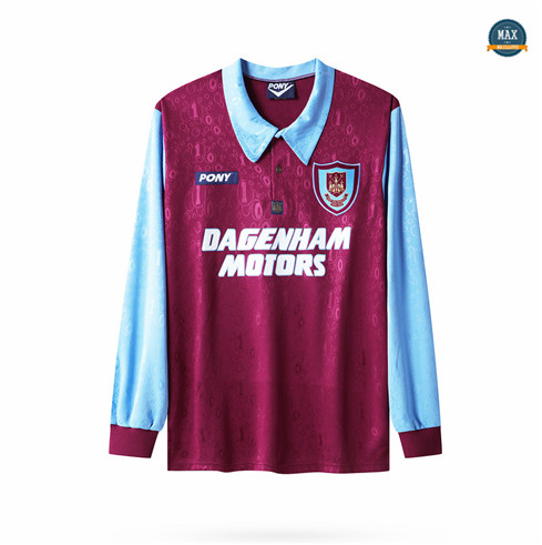 Max Maillots Retro 1995-1997 West Ham United Domicile Manche Longue