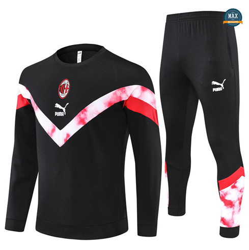 Max Maillots Survetement foot AC Milan 2022/23 Noir M8260