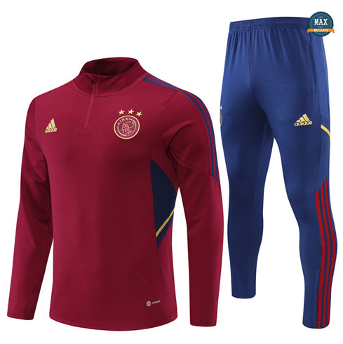 Max Maillots Survetement foot Ajax 2022/23 Rouge M8006