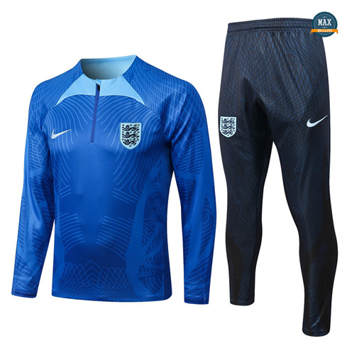 Max Maillots Survetement foot Angleterre 2022/23 Bleu M8154