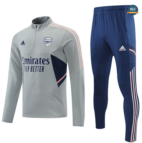 Max Maillots Survetement foot Arsenal 2022/23 Gris/Bleu M8186