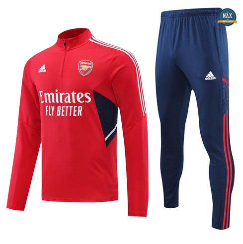 Max Maillots Survetement foot Arsenal 2022/23 Rouge/Bleu M8187