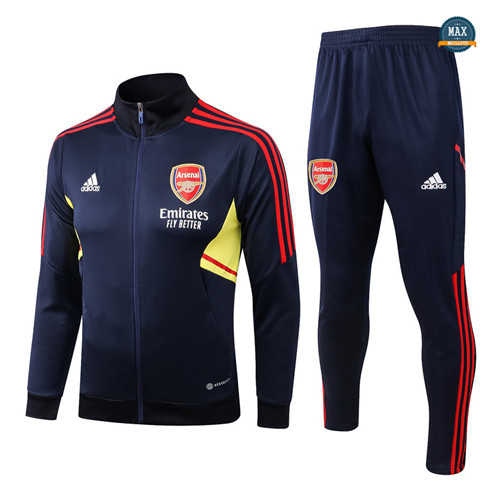 Max Maillots Veste Survetement foot Arsenal 2022/23 Bleu Marine M8188