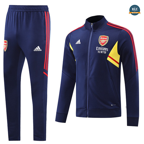 Max Maillots Veste Survetement foot Arsenal 2022/23 Bleu Marine M8189