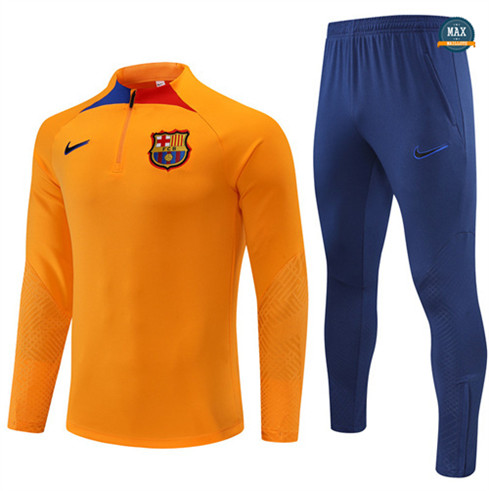 Max Maillots Survetement foot Barcelone 2022/23 Orange/Bleu M8071