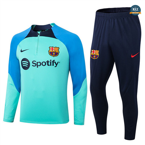 Max Maillots Survetement foot Player Barcelone 2022/23 Bleu/Bleu Marine M8083