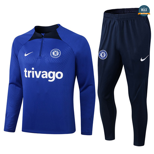 Max Maillots Survetement foot Chelsea 2022/23 Bleu/Bleu Marine M8191