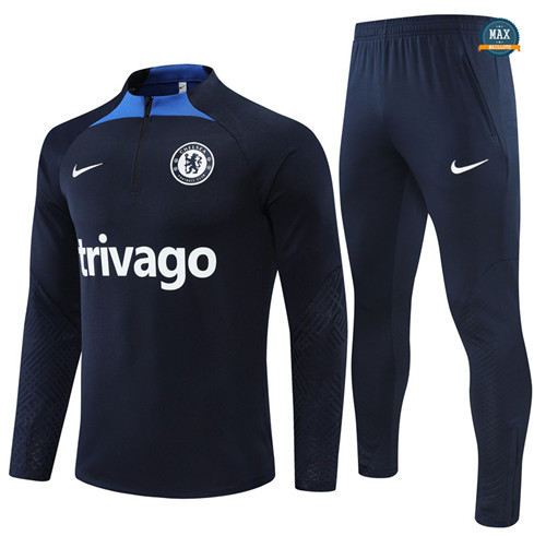 Max Maillots Survetement foot Chelsea 2022/23 Bleu Marine M8194