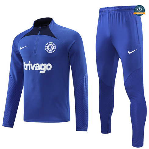 Max Maillots Survetement foot Chelsea 2022/23 Bleu M8195