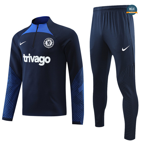 Max Maillots Survetement foot Chelsea 2022/23 Bleu Marine M8196