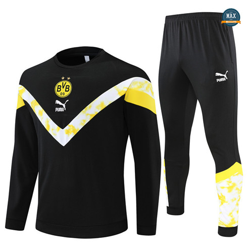 Max Maillots Survetement foot Borussia Dortmund 2022/23 Noir/Jaune M8061