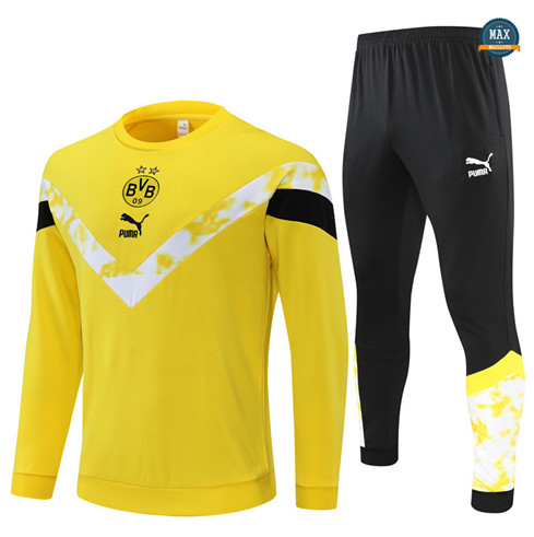 Max Maillots Survetement foot Borussia Dortmund 2022/23 Jaune/Noir M8062