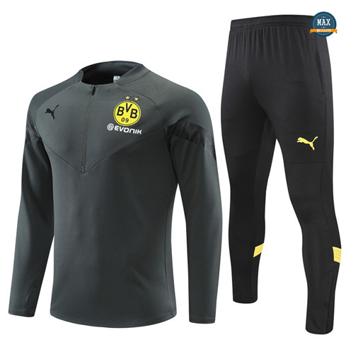 Max Maillots Survetement foot Borussia Dortmund 2022/23 Gris M8063