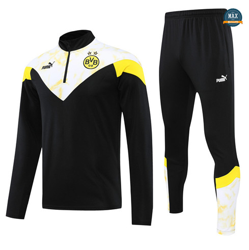 Max Maillots Survetement foot Borussia Dortmund 2022/23 Noir/Blanc M8064