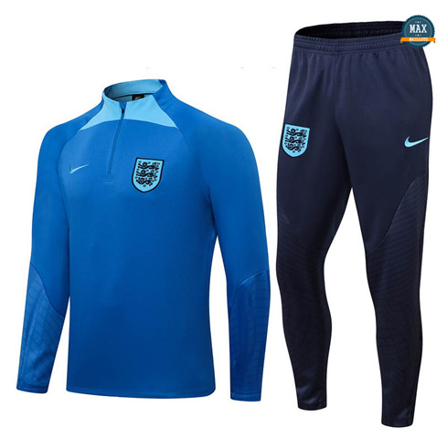 Max Maillots Survetement Enfant Angleterre 2022/23 Bleu M8327