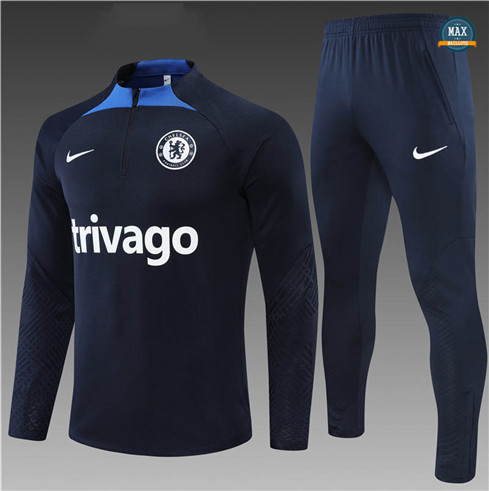 Max Maillots Survetement Enfant Chelsea 2022/23 Bleu Marine M8332