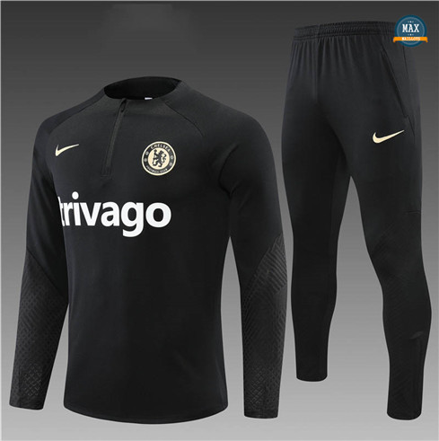 Max Maillots Survetement Enfant Chelsea 2022/23 Noir M8334