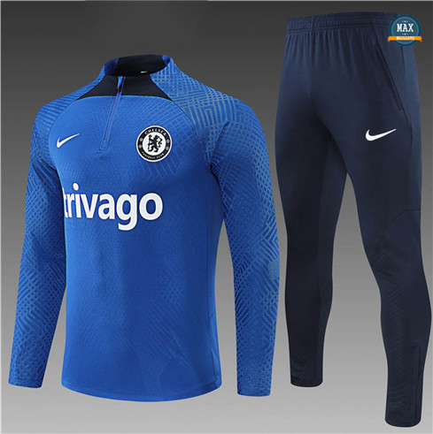 Max Maillots Survetement Enfant Player Chelsea 2022/23 Bleu/Noir M8336