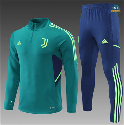 Max Maillots Survetement Enfant Juventus 2022/23 Vert/Bleu M8369