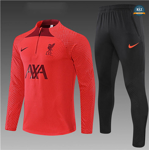 Max Maillots Survetement Enfant Player Liverpool 2022/23 Rouge/Noir M8343