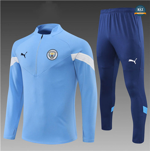 Max Maillots Survetement Enfant Manchester City 2022/23 Bleu M8345