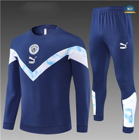 Max Maillots Survetement Enfant Manchester City 2022/23 Bleu Marine M8349