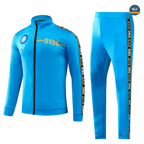 Max Maillots Veste Survetement Enfant Napoli 2022/23 Bleu M8371