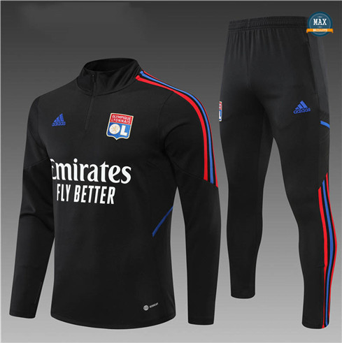 Max Maillots Survetement Enfant Lyon 2022/23 Noir M8307