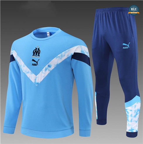 Max Maillots Survetement Enfant Marseille 2022/23 Bleu M8311