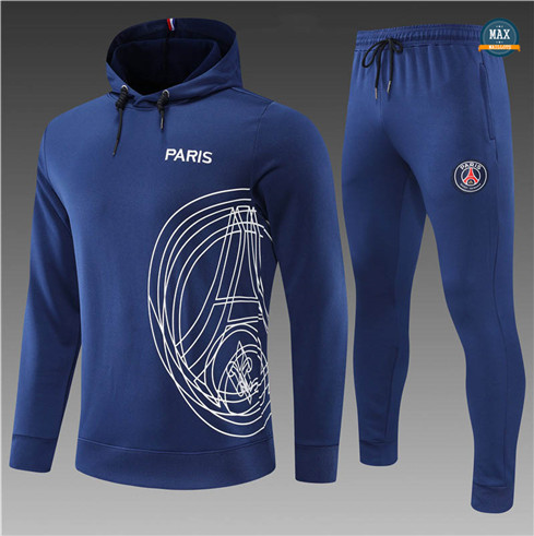 Max Maillots Survetement Enfant à capuche Paris PSG 2022/23 Bleu Marine M8317