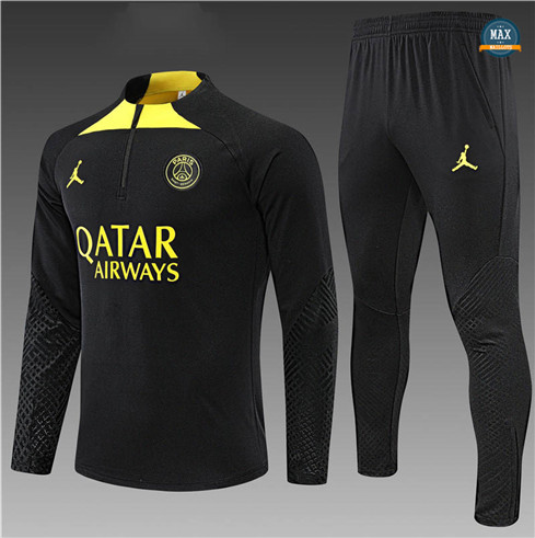 Max Maillots Survetement Enfant Paris PSG 2022/23 Noir M8319